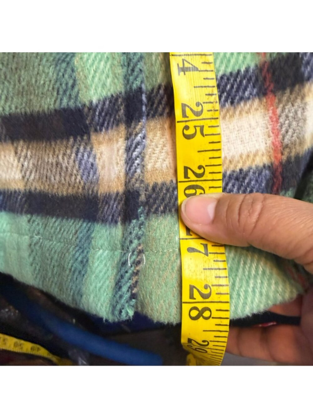 Zara Plaid Women's Shacket Oversized Button Front Shirt Jacket Size Large Green - Picture 5 of 7